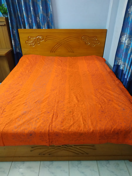 Orange Shodla Nokshi Kantha