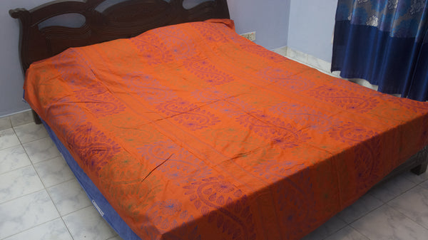 Orange Shodla Nokshi Kantha