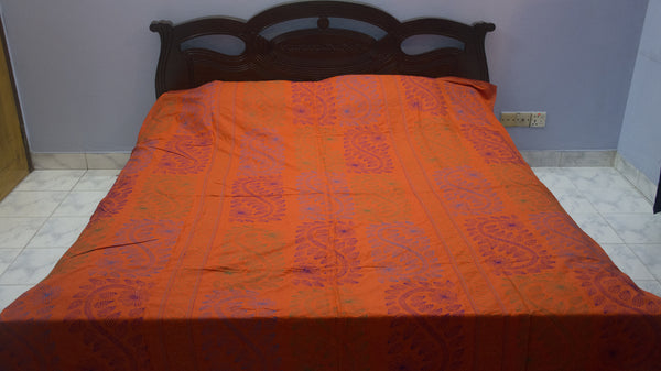 Orange Shodla Nokshi Kantha