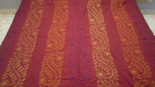 Maroon Shodla Nokshi Kantha