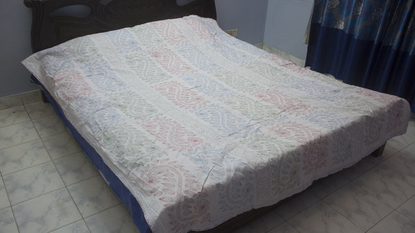 White Shodla Nokshi Kantha