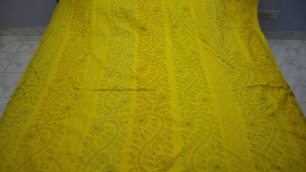 Yellow Shodla Nokshi Kantha