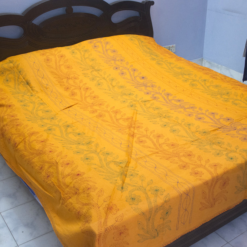 Yellow Shodla Nokshi Kantha