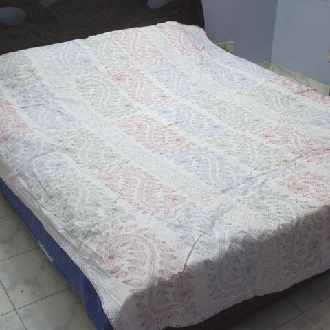 White Shodla Nokshi Kantha