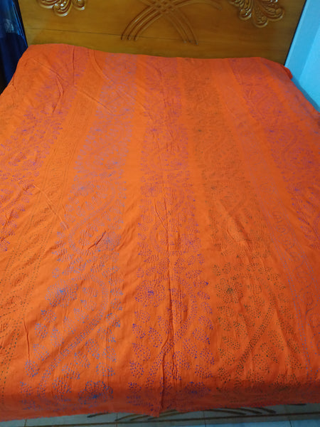 Orange Shodla Nokshi Kantha