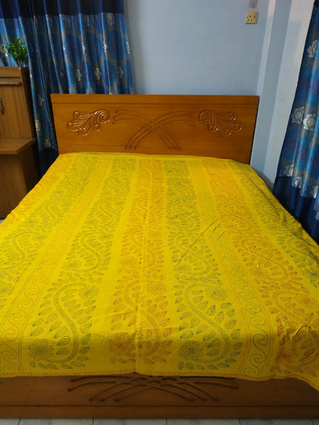 Yellow Shodla Nokshi Kantha