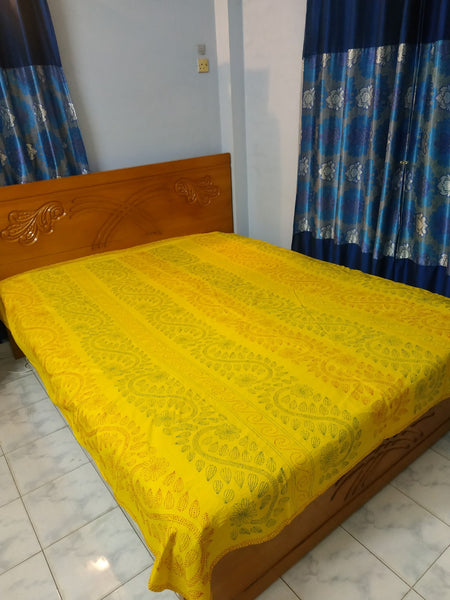 Yellow Shodla Nokshi Kantha