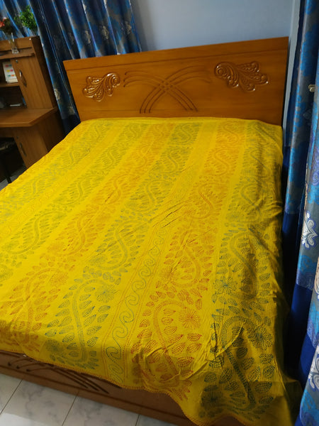 Yellow Shodla Nokshi Kantha