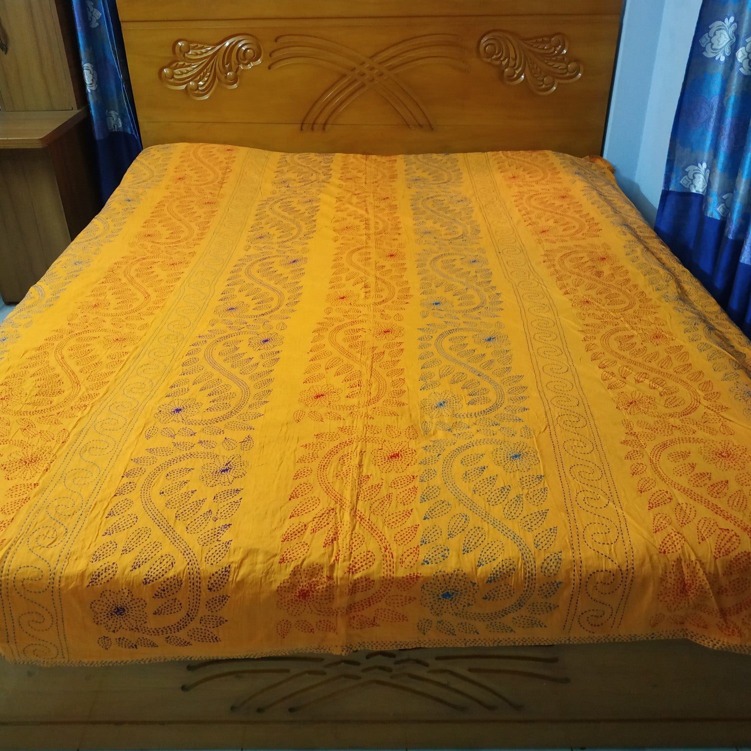 Light Orange Shodla Nokshi Kantha