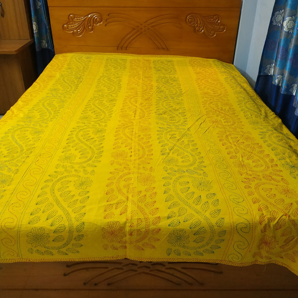 Yellow Shodla Nokshi Kantha